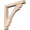 Ekena Millwork Olympic Block Smooth Bracket w/ Offset Brace, Douglas Fir, 5 1/2"W x 36"D x 36"H BKT0604X36X36OLY05SDF - alternate 1